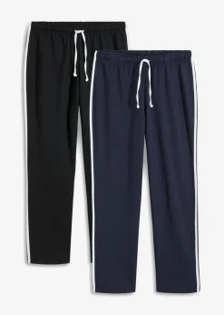 Pantalón de chándal loose fit con detalles en contraste (2 unidades)
