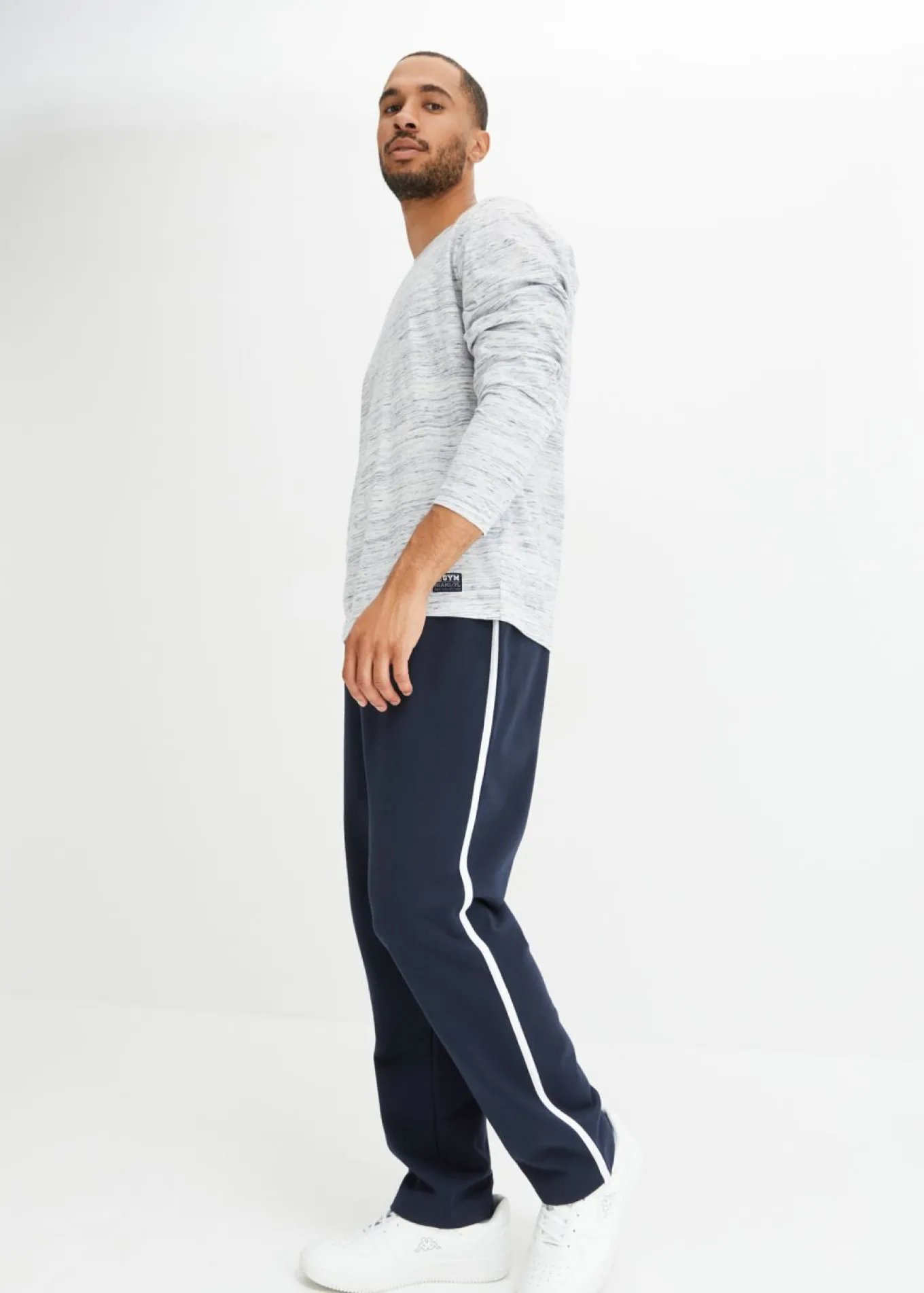 Pantalón de chándal loose fit con detalles en contraste (2 unidades)