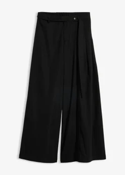 Pantalón de corte ancho con cintura cómoda