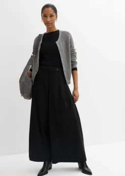 Pantalón de corte ancho con cintura cómoda