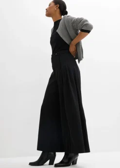 Pantalón de corte ancho con cintura cómoda