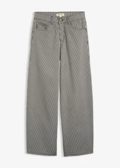 Pantalón de corte balloon con rayas