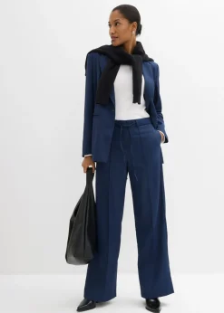 Pantalón de corte recto con cintura cómoda