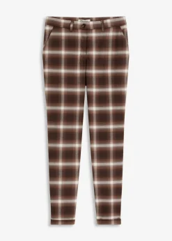 Pantalón de cuadros con dobladillos