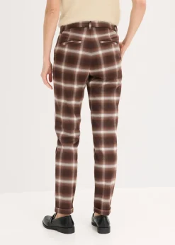 Pantalón de cuadros con dobladillos