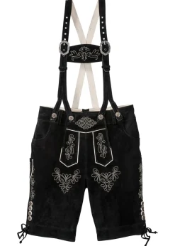 Pantalón de cuero folclórico, corto
