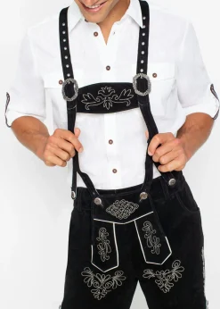 Pantalón de cuero folclórico, corto