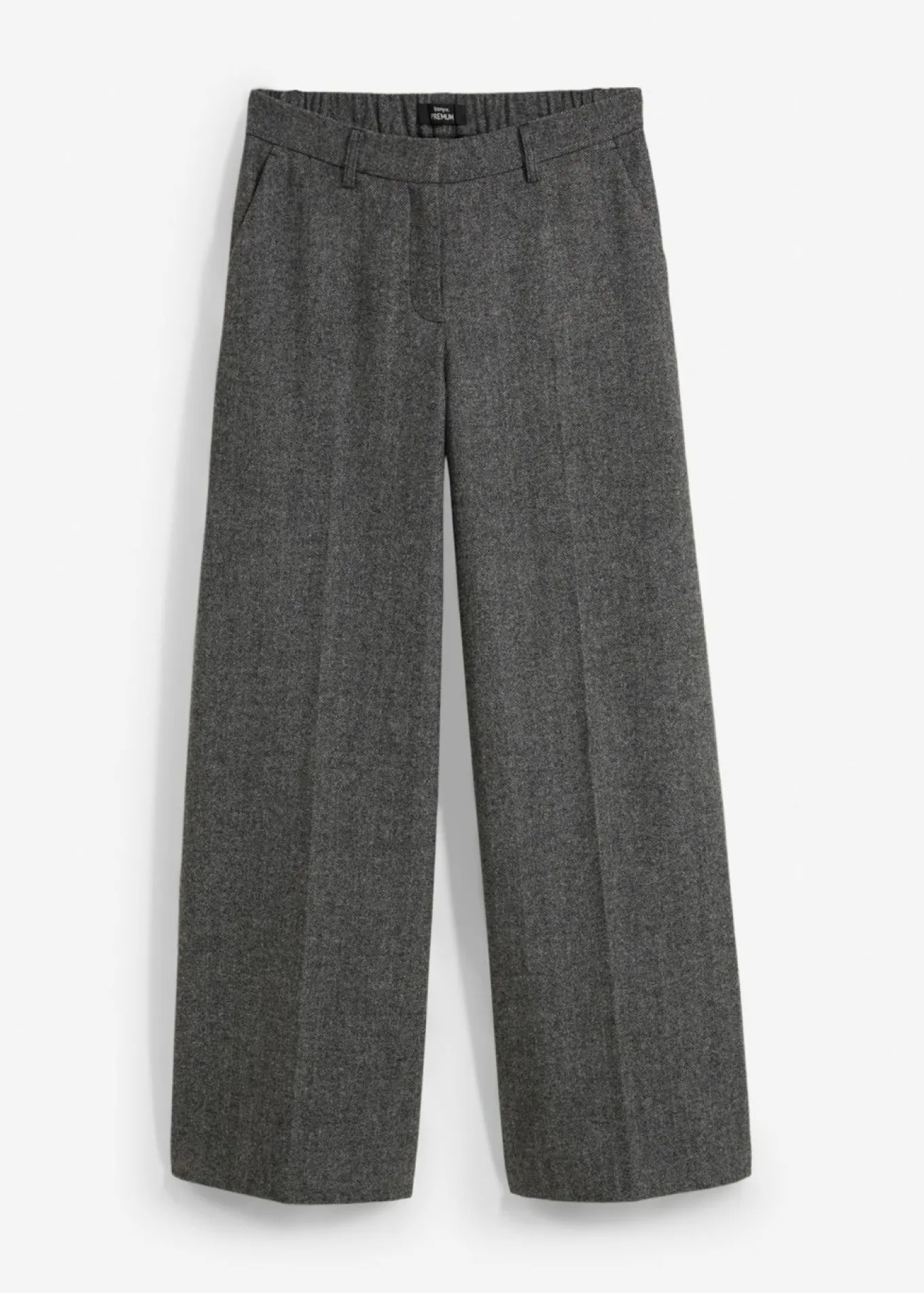 Pantalón de lana con patrón de espiga