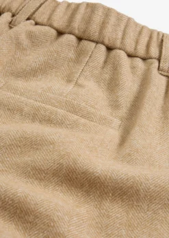 Pantalón de lana con patrón de espiga