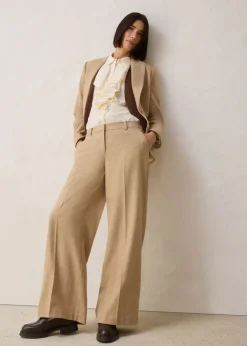 Pantalón de lana con patrón de espiga
