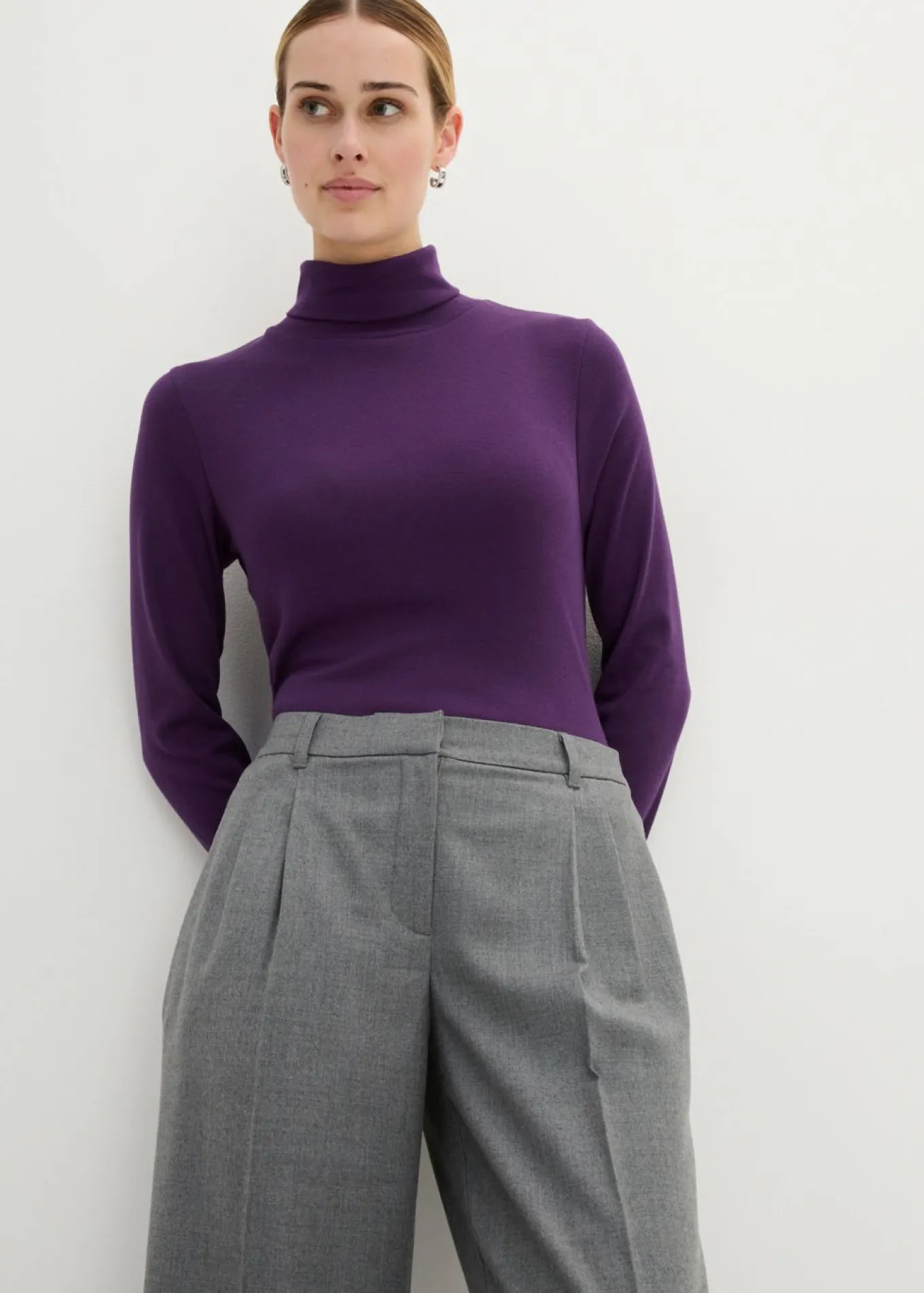 Pantalón de lana con pinzas
