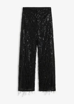 Pantalón de lentejuelas con flecos