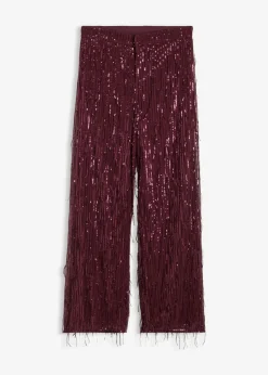 Pantalón de lentejuelas con flecos