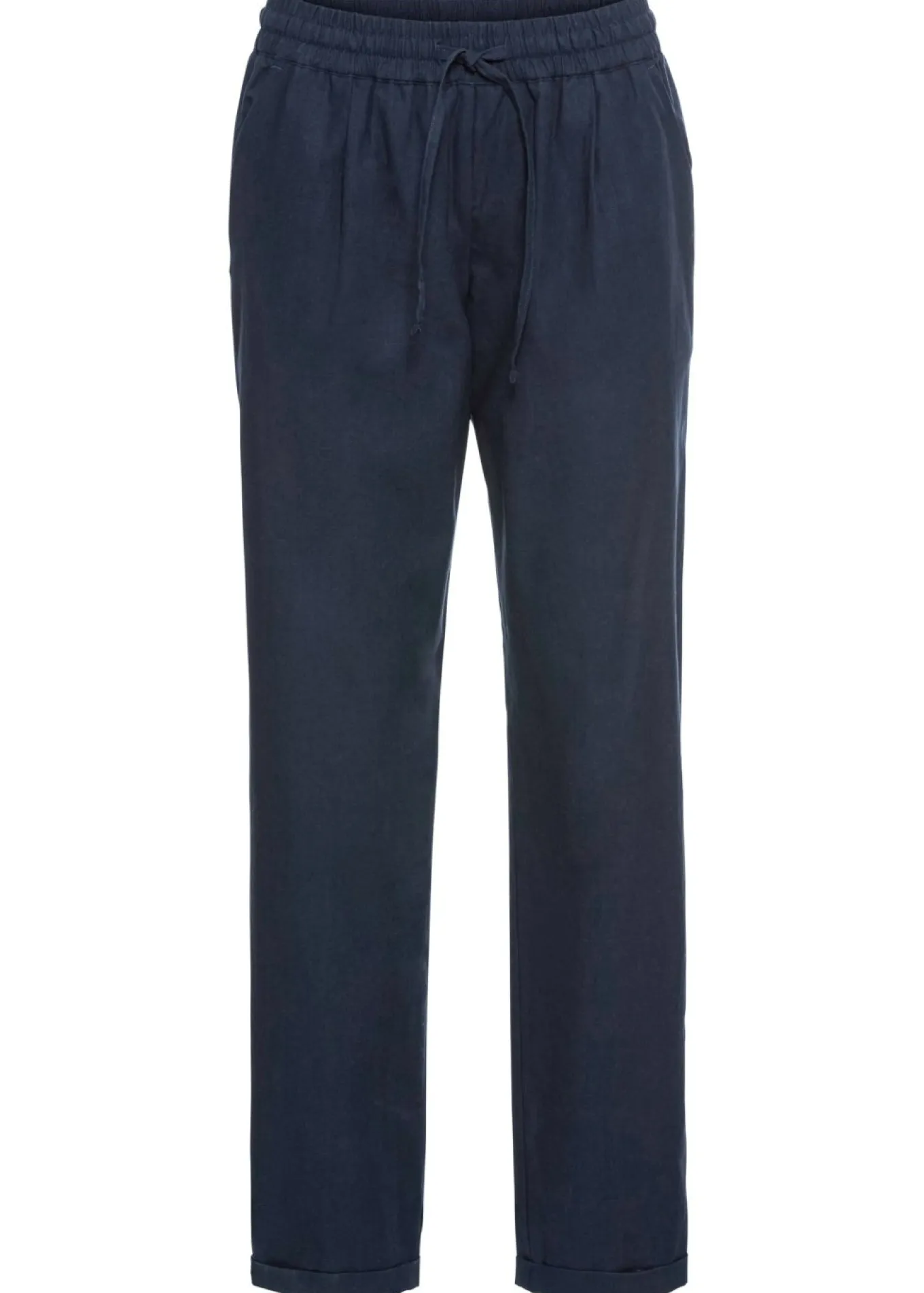 Pantalón de lino con cintura elástica