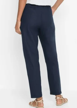 Pantalón de lino con cintura elástica