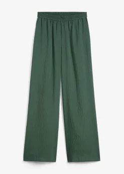 Pantalón de mezcla arrugada de viscosa con estructura