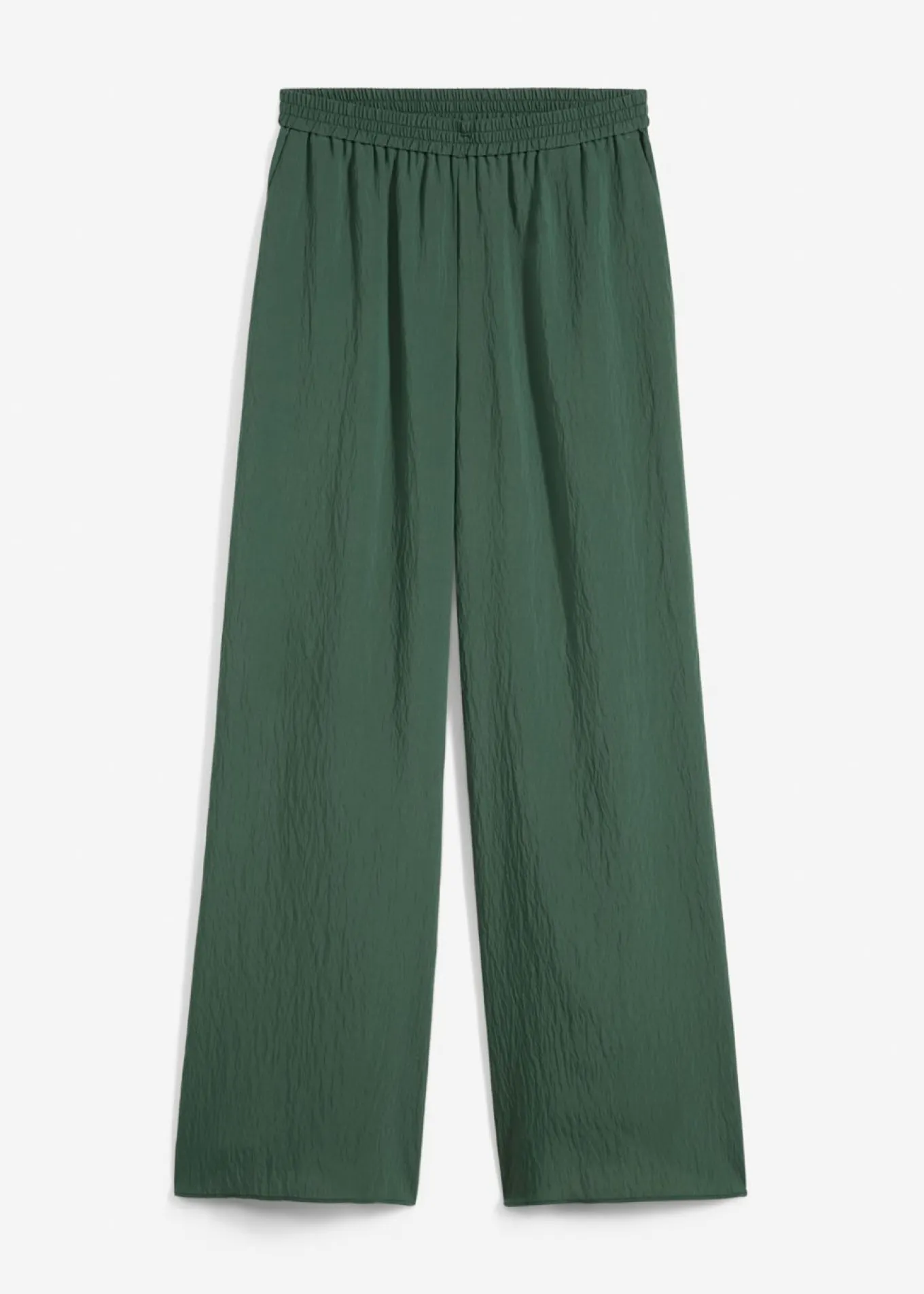 Pantalón de mezcla arrugada de viscosa con estructura