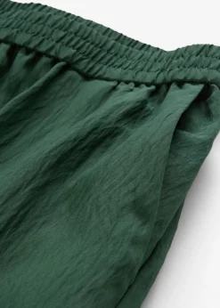 Pantalón de mezcla arrugada de viscosa con estructura