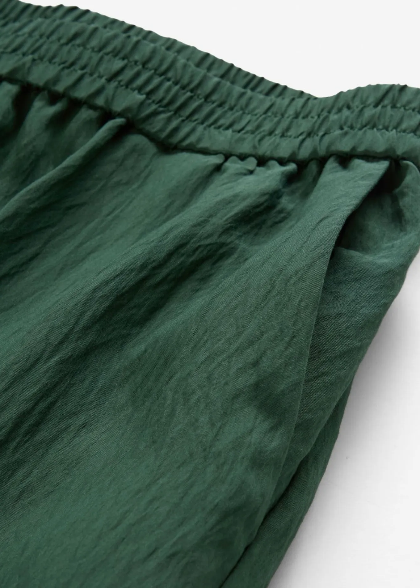 Pantalón de mezcla arrugada de viscosa con estructura