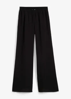 Pantalón de mezcla arrugada de viscosa con estructura