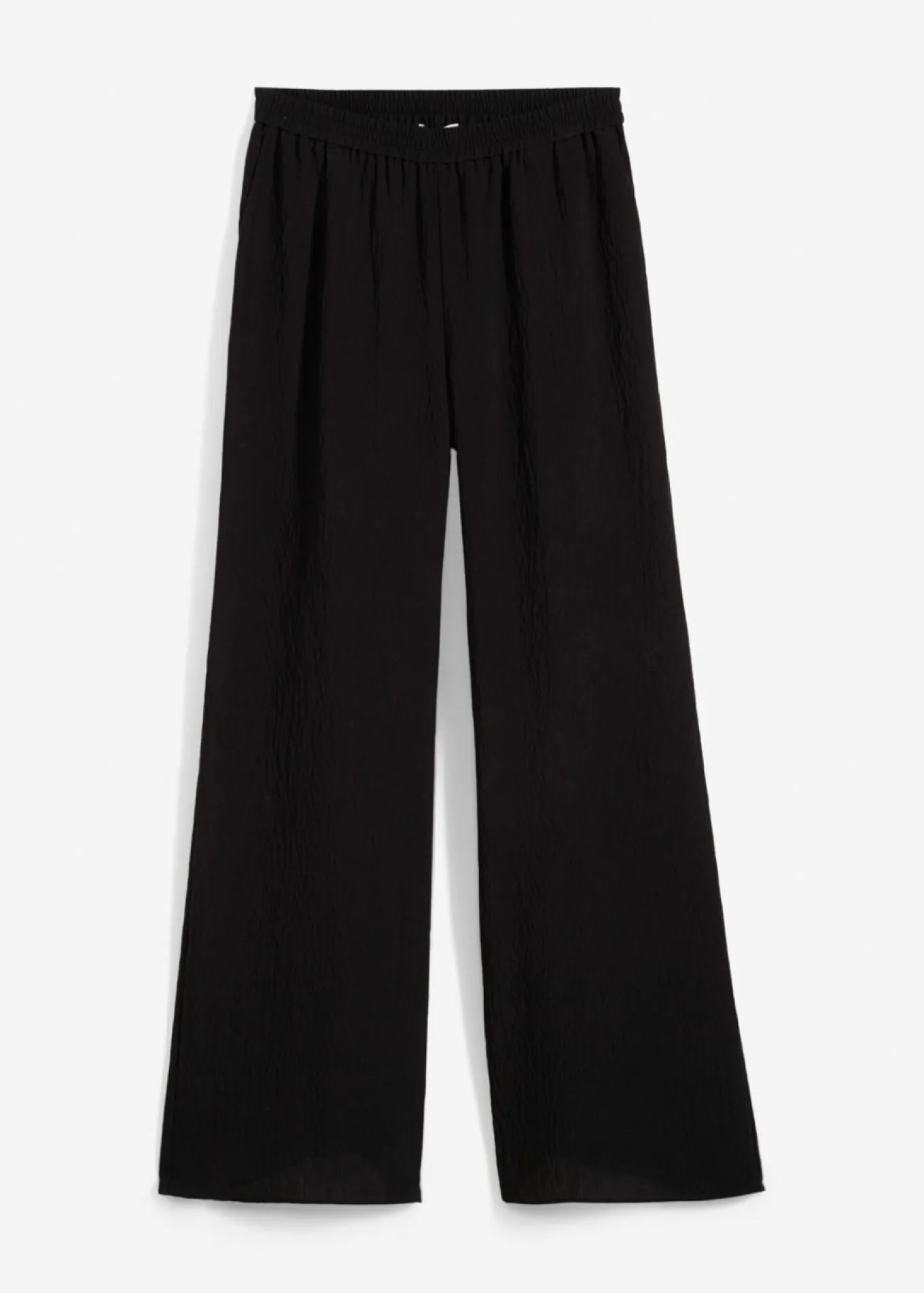 Pantalón de mezcla arrugada de viscosa con estructura