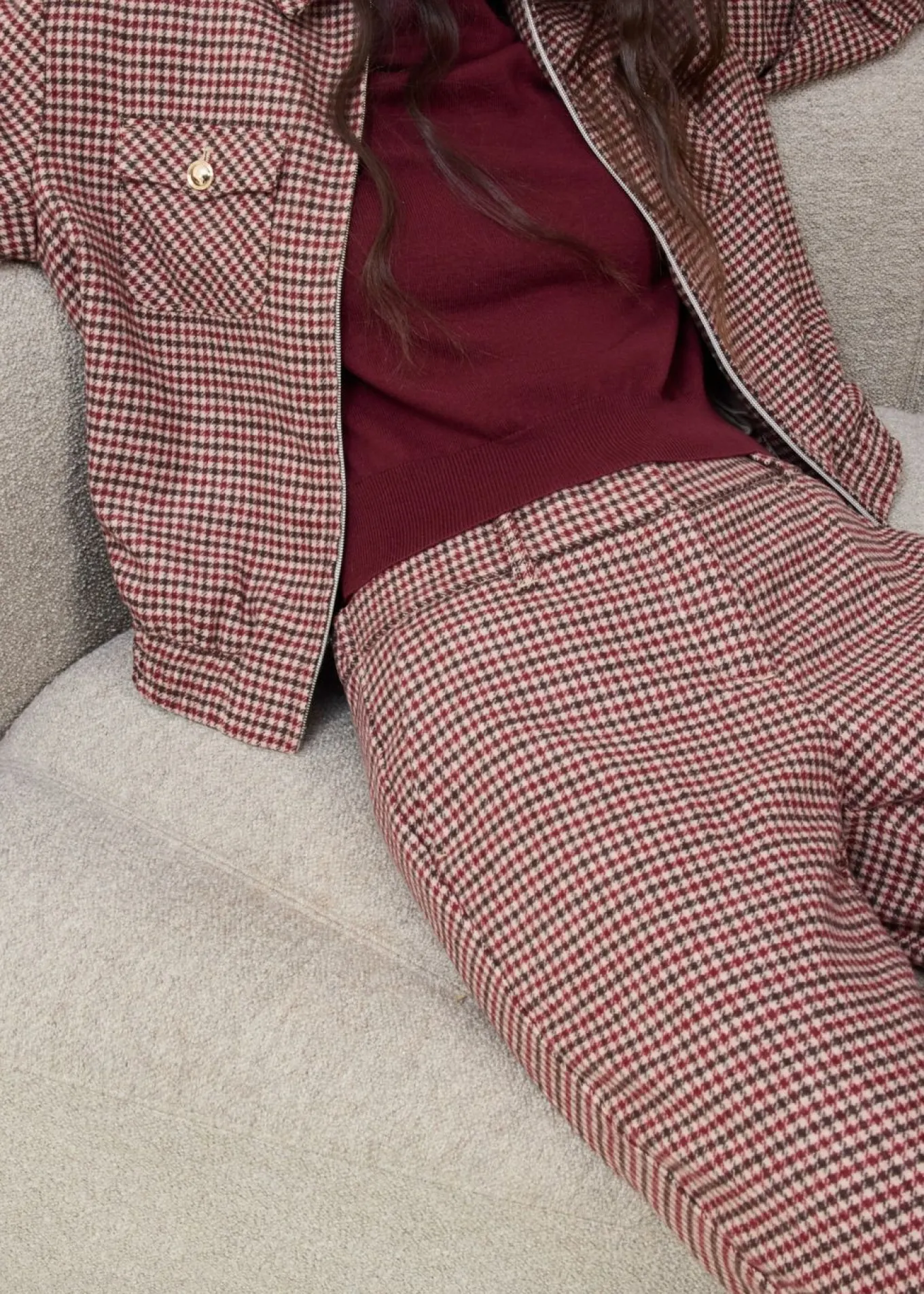 Pantalón de mezcla de lana suave
