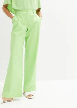 Pantalón de mezcla de lino y algodón