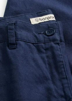 Pantalón de mezcla de lino y algodón