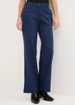 Pantalón de mezcla de lino y algodón