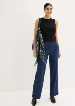 Pantalón de mezcla de lino y algodón