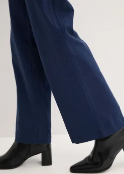 Pantalón de mezcla de lino y algodón