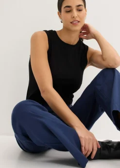 Pantalón de mezcla de lino y algodón