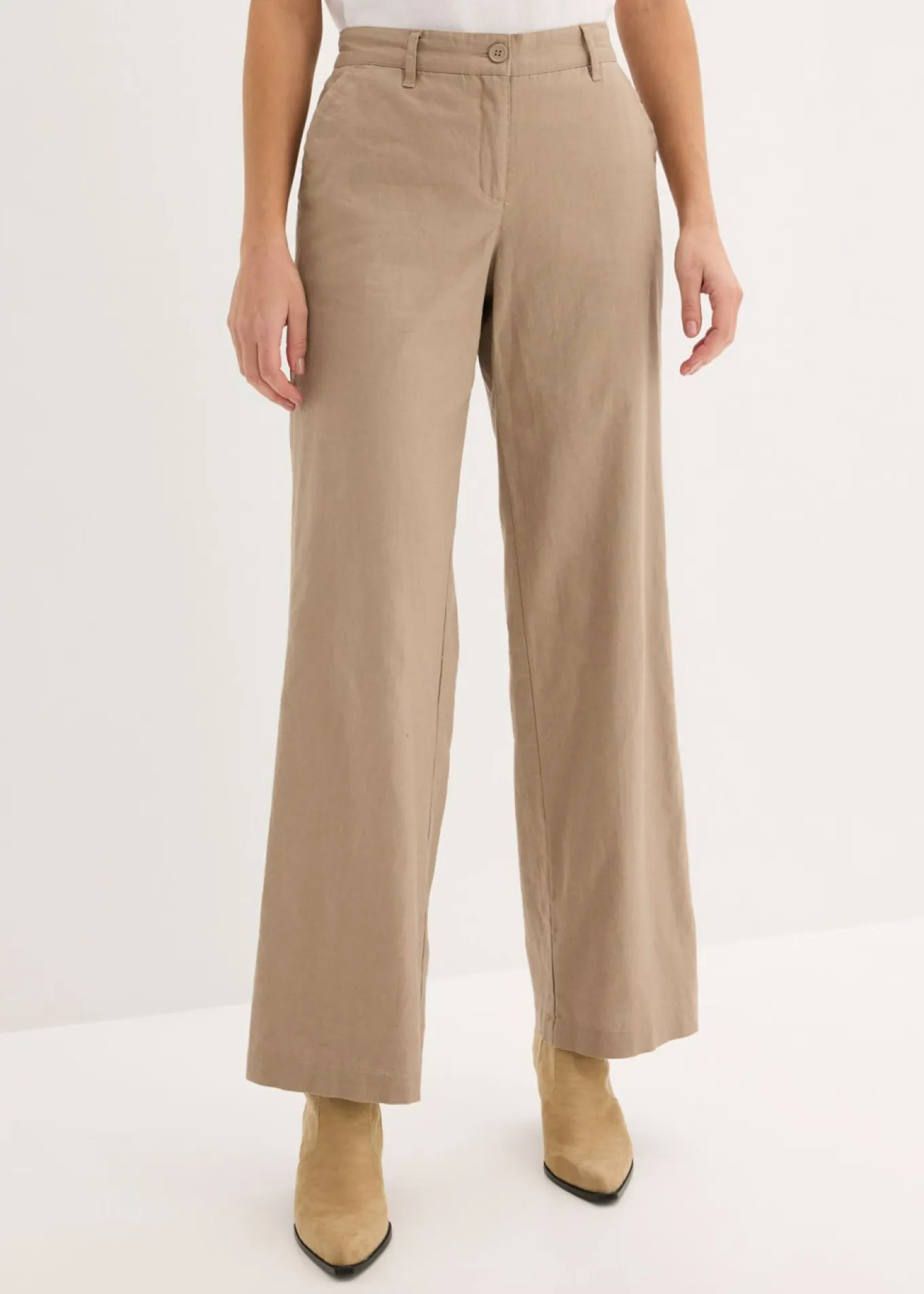 Pantalón de mezcla de lino y algodón