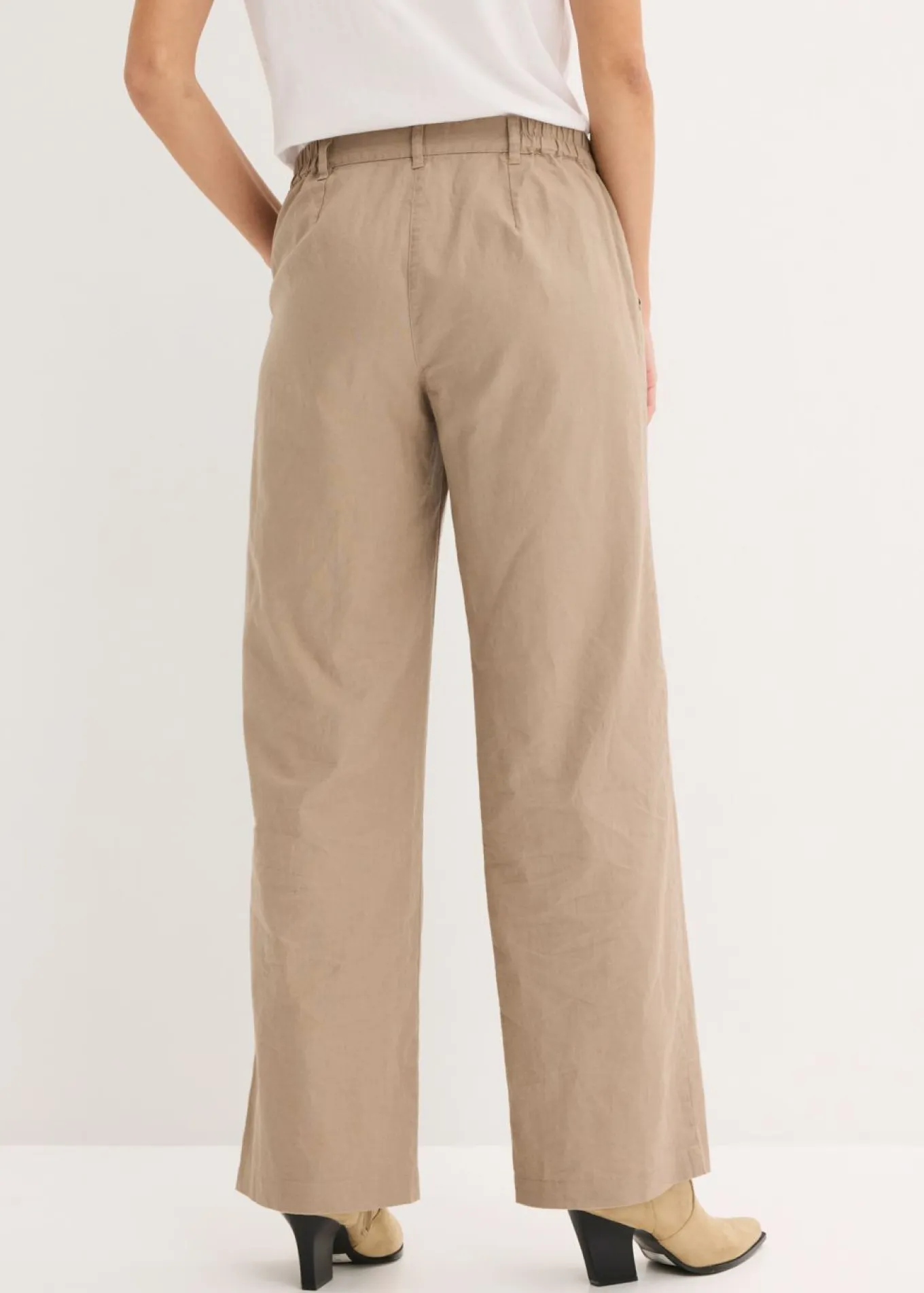 Pantalón de mezcla de lino y algodón