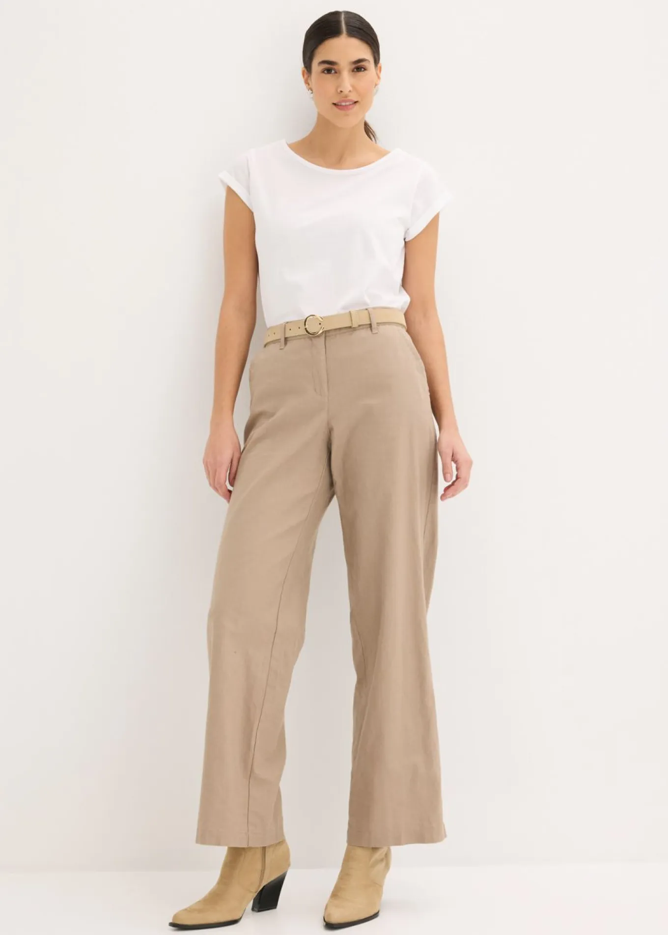 Pantalón de mezcla de lino y algodón