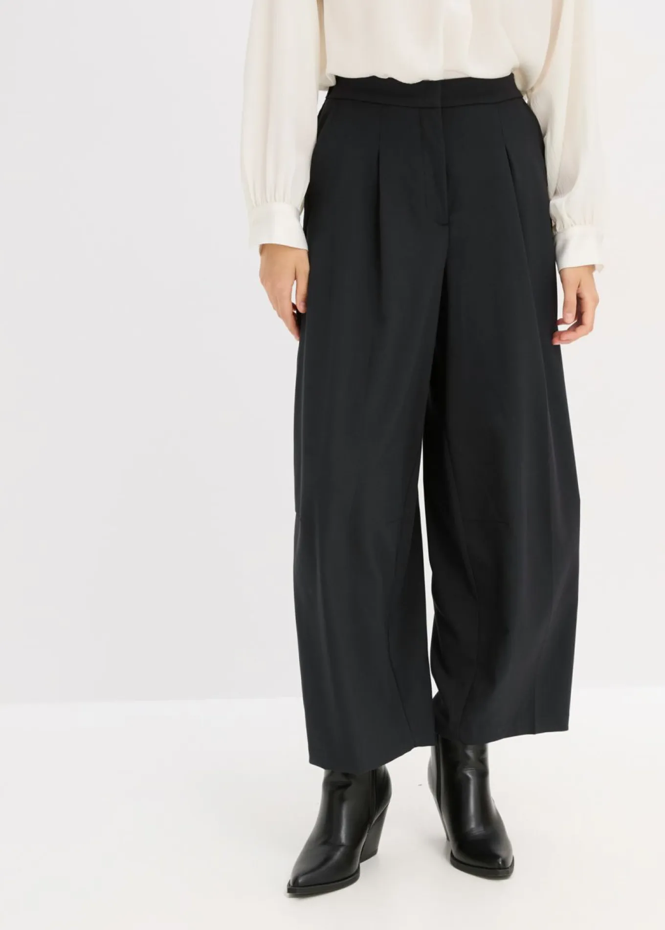 Pantalón de mezcla de viscosa con diseño barrel