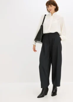 Pantalón de mezcla de viscosa con diseño barrel