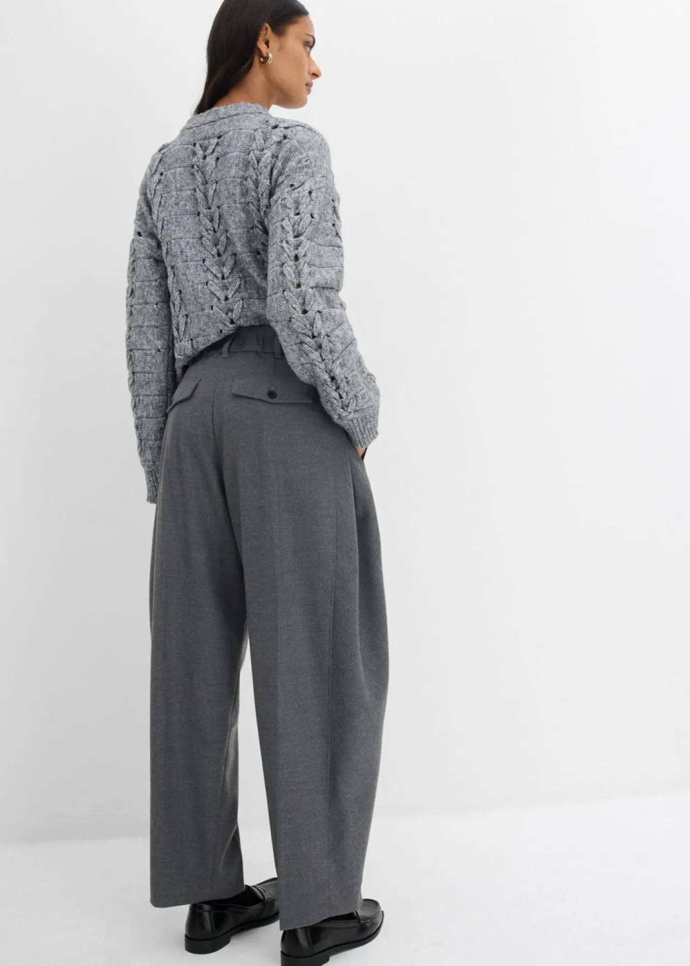 Pantalón de mezcla de viscosa con cinturilla cómoda