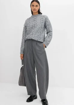 Pantalón de mezcla de viscosa con cinturilla cómoda
