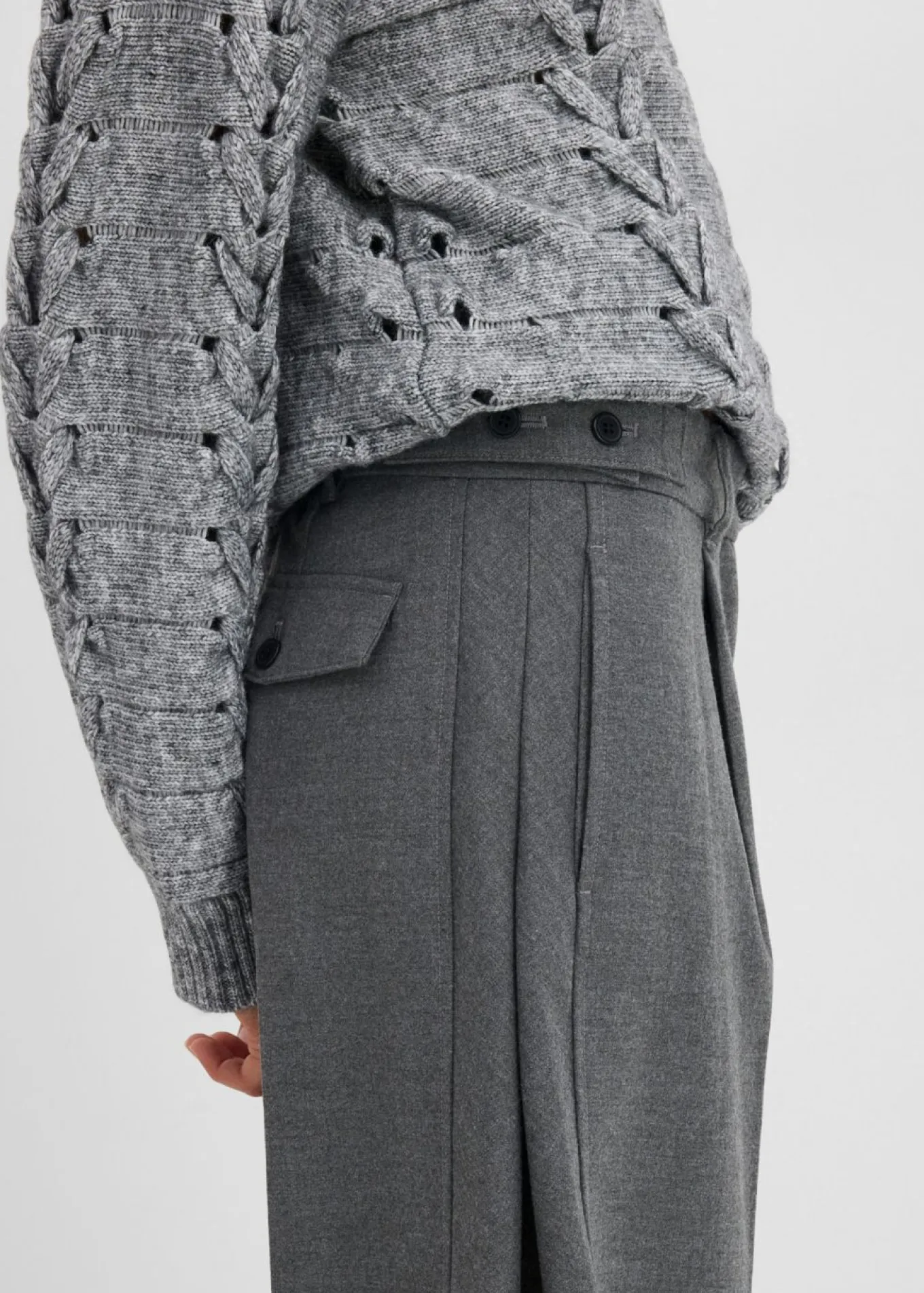 Pantalón de mezcla de viscosa con cinturilla cómoda