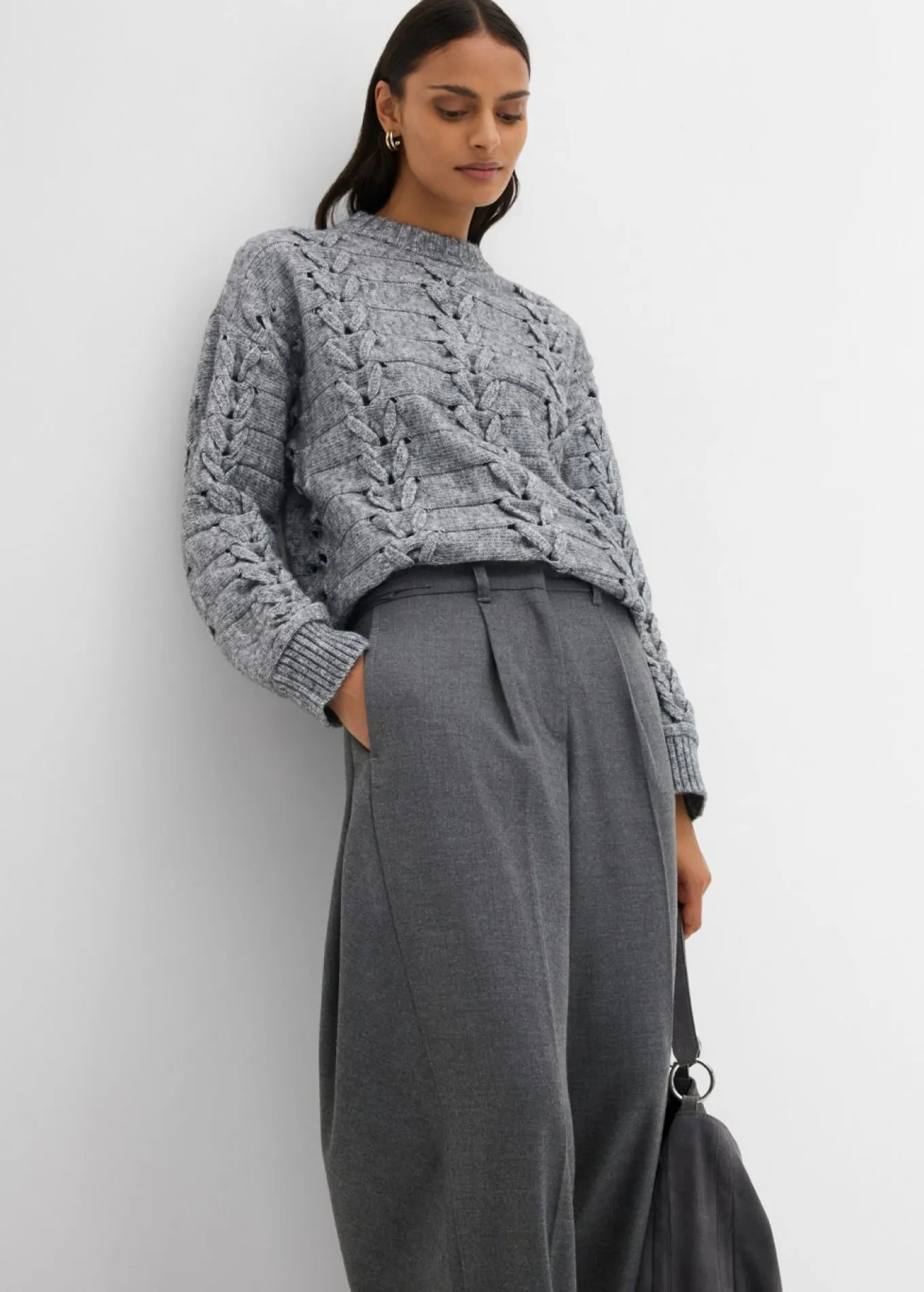 Pantalón de mezcla de viscosa con cinturilla cómoda