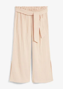 Pantalón de muselina capri para la playa