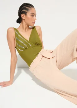 Pantalón de muselina capri para la playa