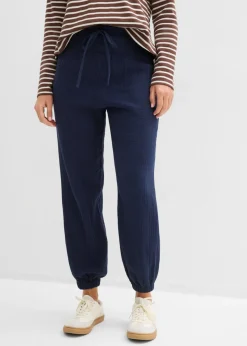 Pantalón de muselina con cintura de nido de abeja