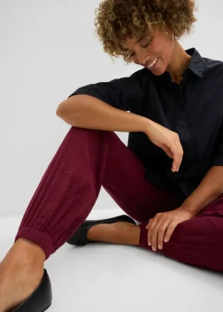 Pantalón de muselina con cintura de nido de abeja