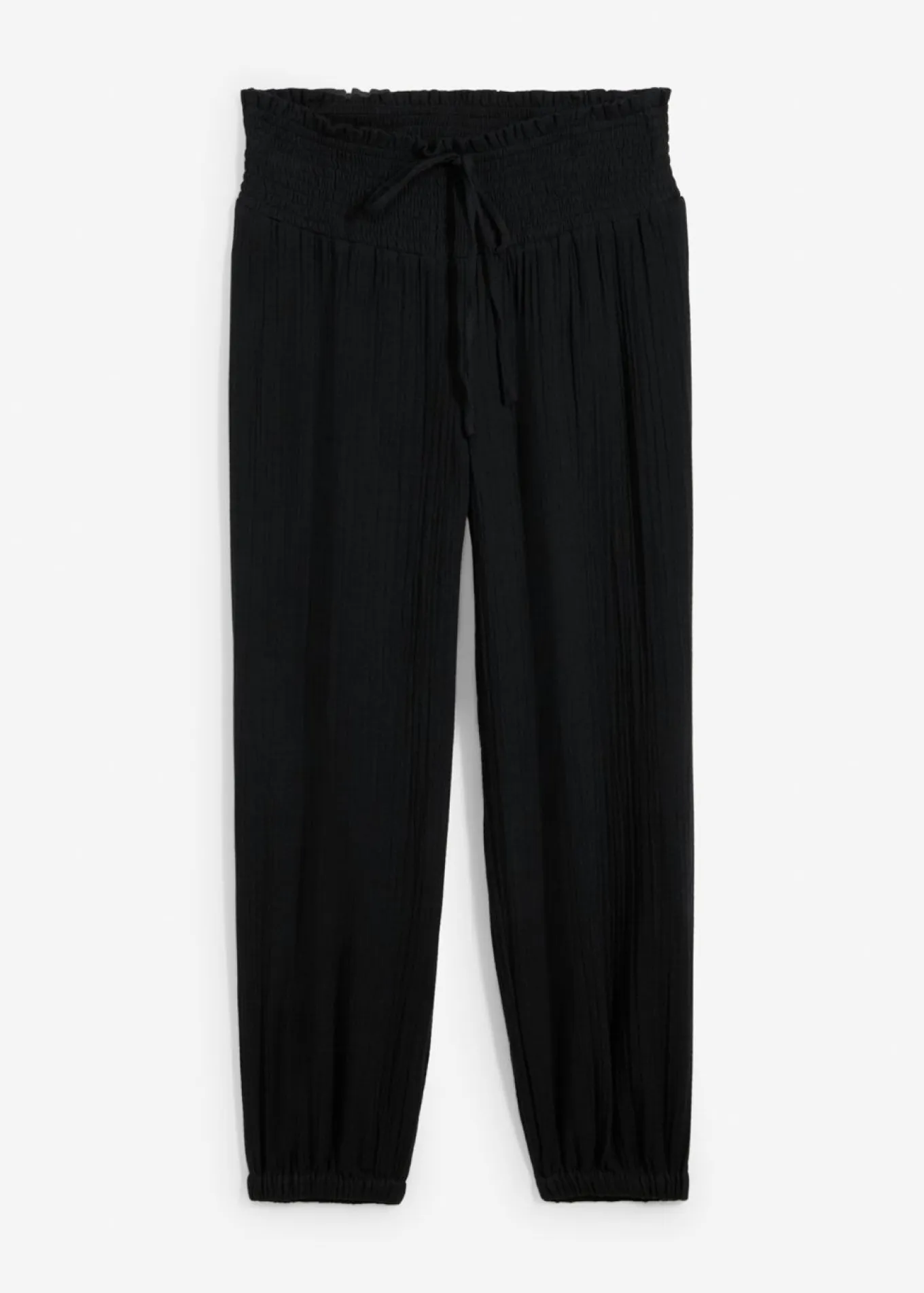 Pantalón de muselina con cintura de nido de abeja