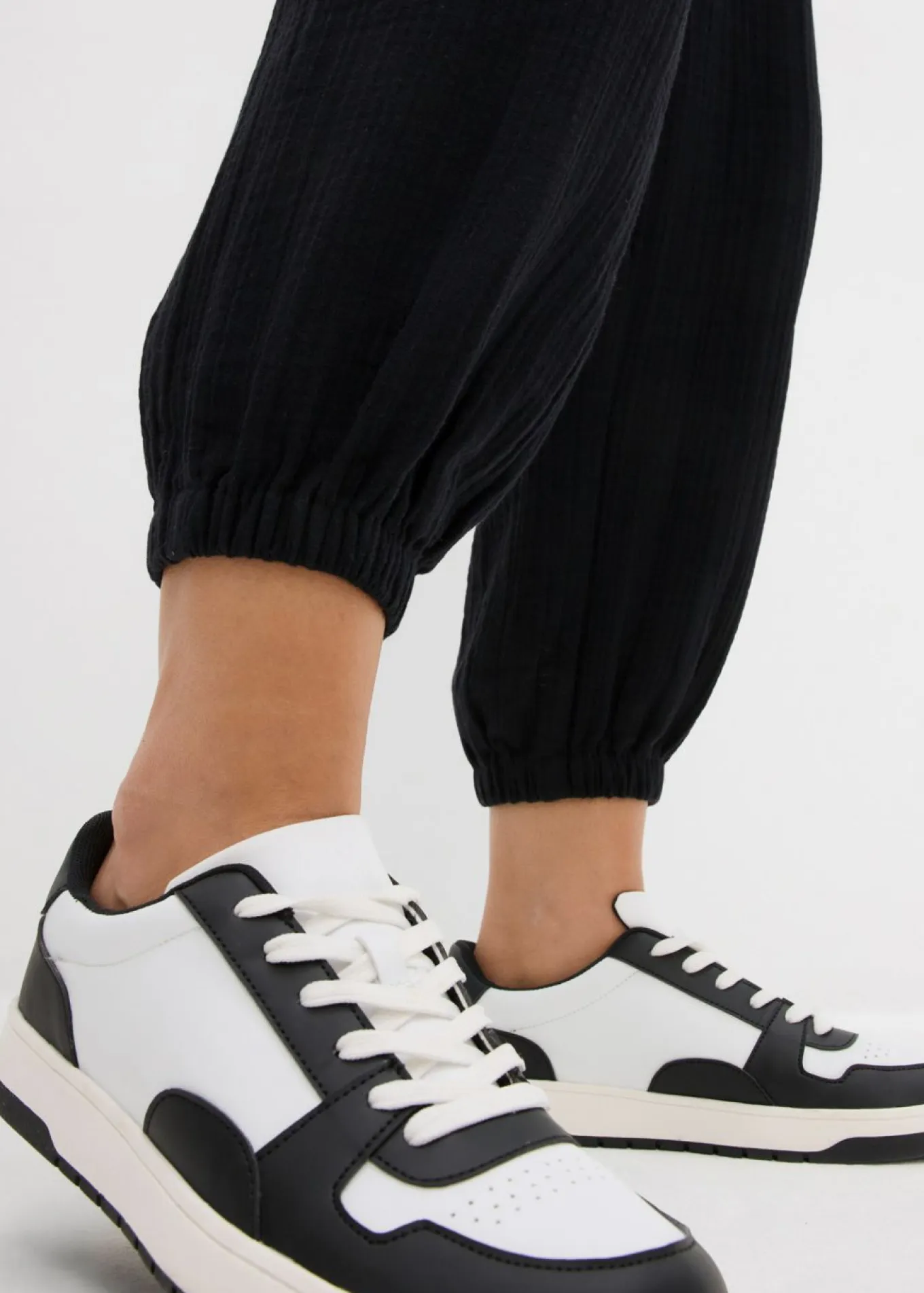 Pantalón de muselina con cintura de nido de abeja