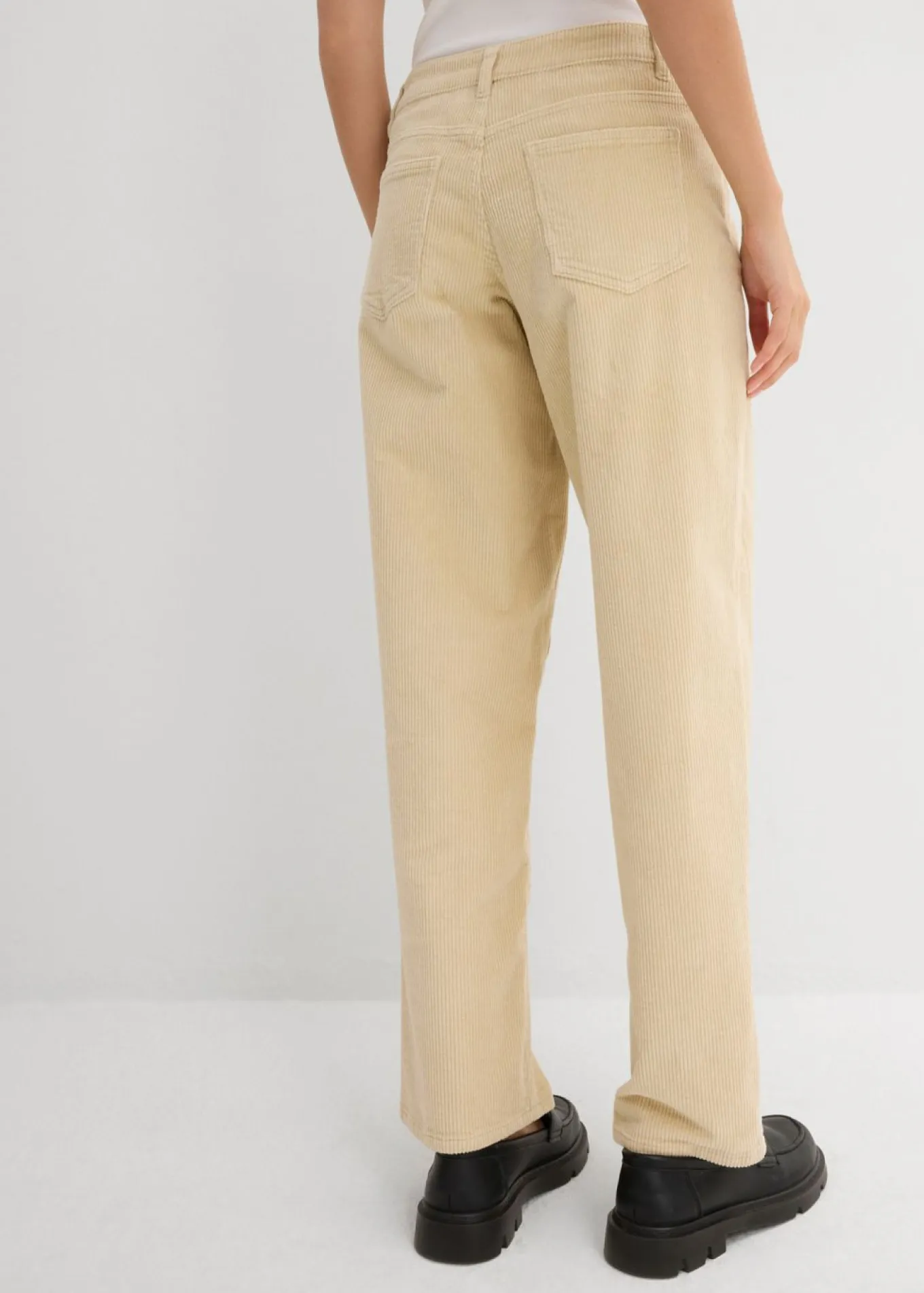 Pantalón de pana barrel, mid waist