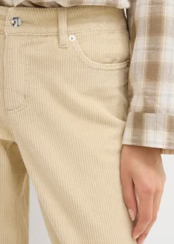 Pantalón de pana barrel, mid waist