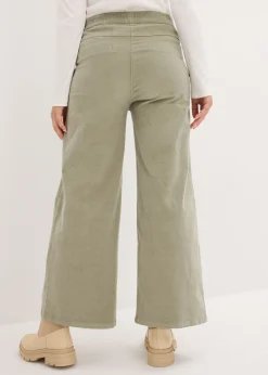 Pantalón de pana con cintura cómoda, high waist